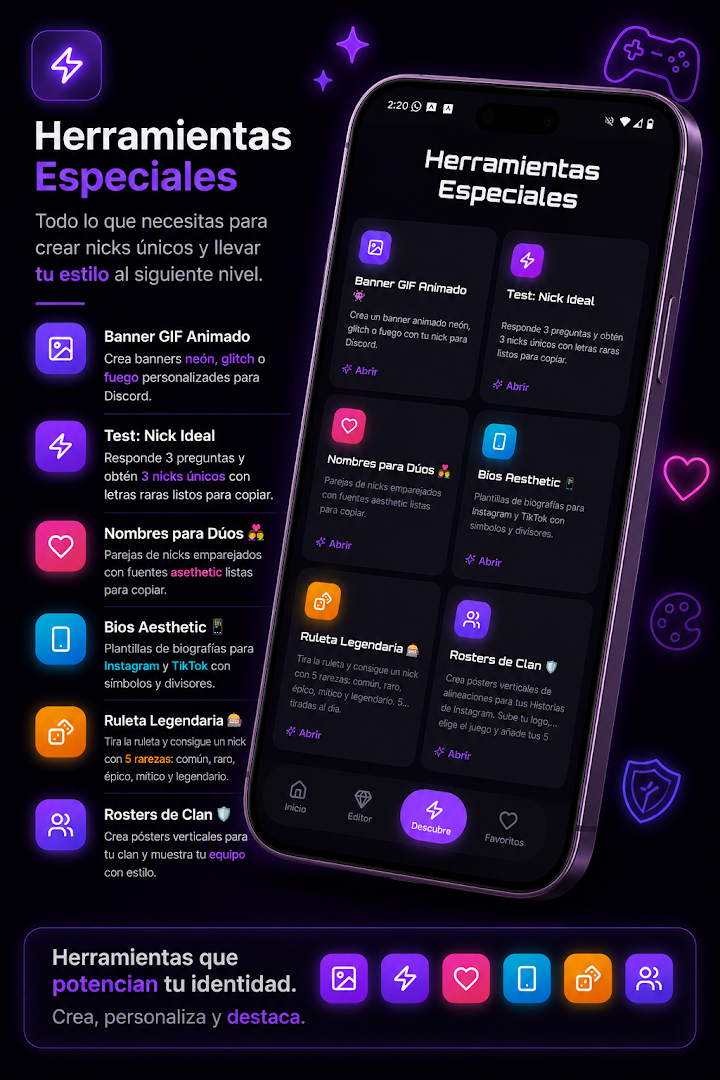 Herramientas: dúos, bios, rosters y test